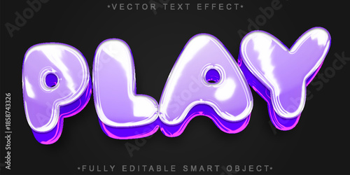 Play Cute Vector Fully Editable Smart Object Text Effect