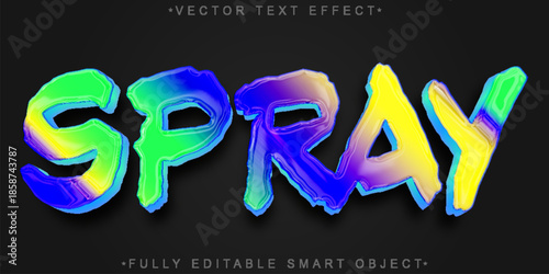 Spray Graffiti Urban Vector Fully Editable Smart Object Text Effect