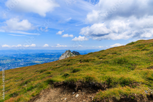 Foto Lone Mountain Peak View from Grassy Slope