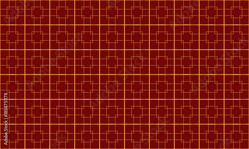 Elegant red and gold Chinese traditional ornament pattern for lunar new year festive background.