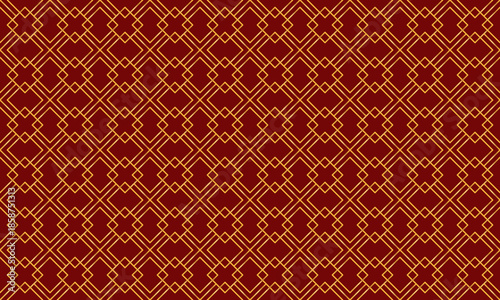 Elegant red and gold Chinese traditional ornament pattern for lunar new year festive background.