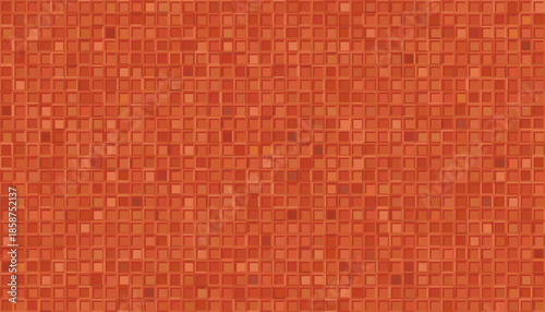 Brown brick wall background. Abstract geometric pattern