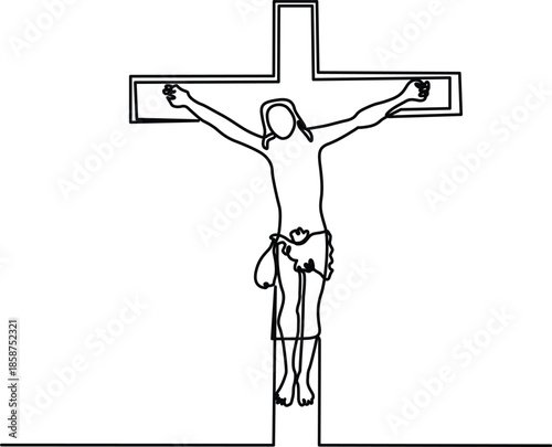 Figure of christ on the cross Vector