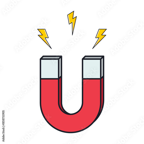 Magnet icon isolated on white background