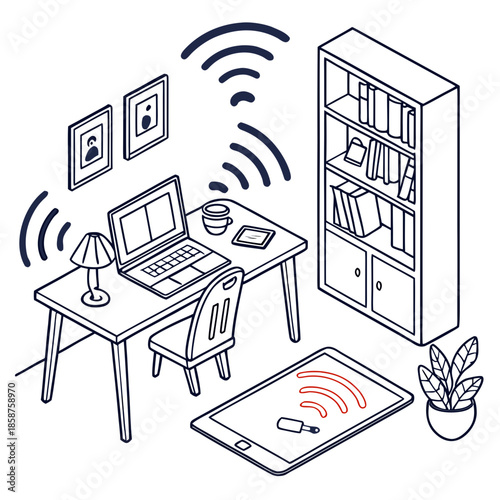 Modern home office setup