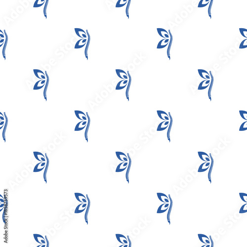 Human spine care seamless pattern  isolated on white background