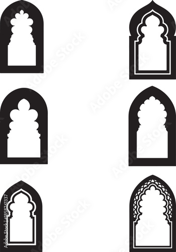 set of vector images of windows illustration