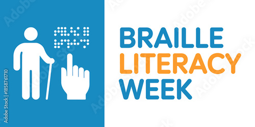 Braille Literacy Week Awareness Symbol Graphic Design