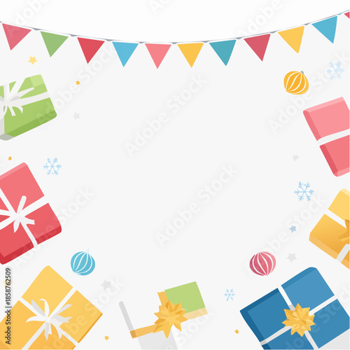 Festive banner background with copy space, vector