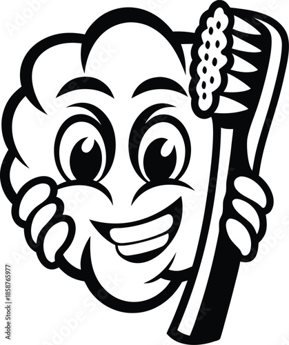 Toothbrush Closeup Dental Hygiene Tool for Healthcare Concept