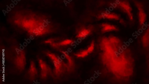 Dark horror 2D animation for Halloween. Abstract Vj looped 2D animation in horror fantasy genre. Black and red background.