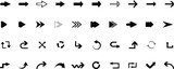 Arrow set icon Cursor  Black vector arrows icons Arrow isolated vector graphic elements.