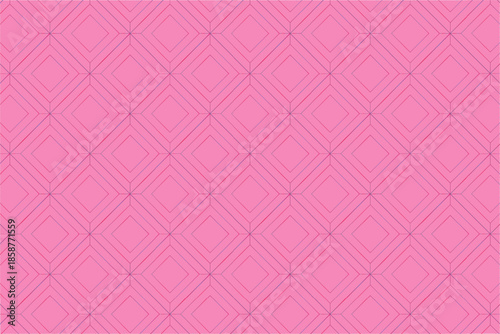 Modern geometric pattern with diamond shapes on a pink background