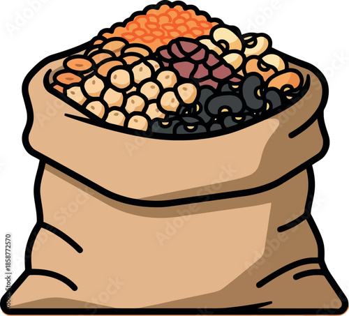 Assorted Nuts in Bag.