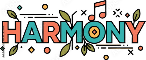Colorful Harmony Music Logo.