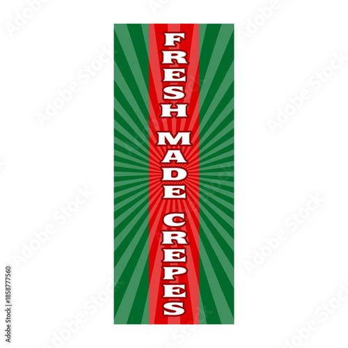 Rectangle Flag For Fresh Made Crepes