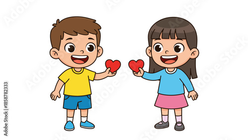 Happy Family and Friends Having Fun in Manga Style