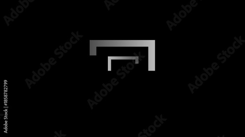 Two grey color square buffering loading animation together on a dark background