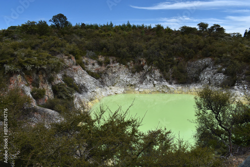 The Devils Bath,  Waiotapu Thermal Wonderland, Rotorua, North Island, New Zealand