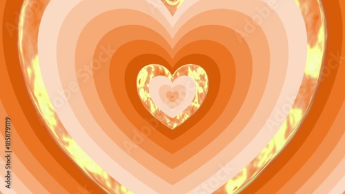 Retro heart loop background.