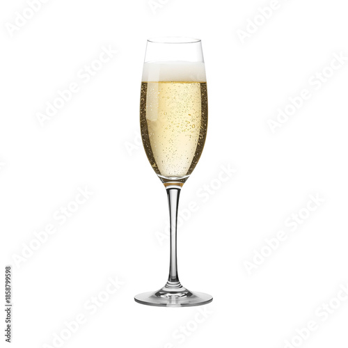 Sparkling Drink Served in a Tall Glass for Celebration at a Party or Event in...