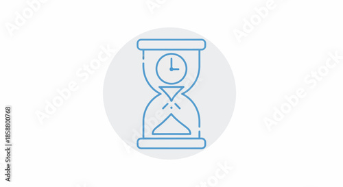 Hourglass with Clock Face - Time Management and Deadline Concept.