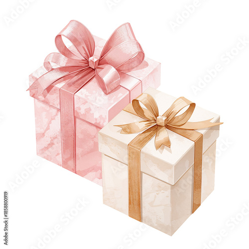 Gift Boxes With Bows Ready for Celebration During a Festive Occasion