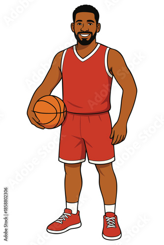 Professional basketball player in action