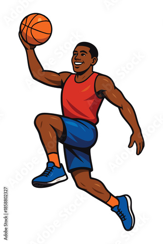 Professional basketball player in action