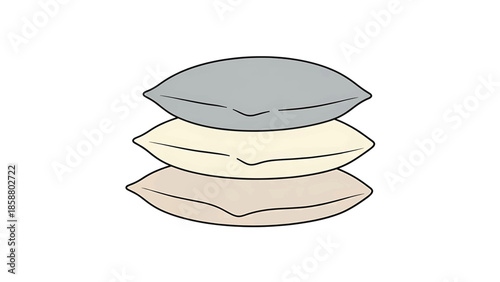 Stacked cushions in neutral tones, soft and inviting