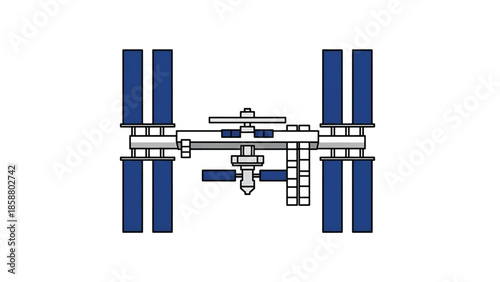 Orbital laboratory with solar panels