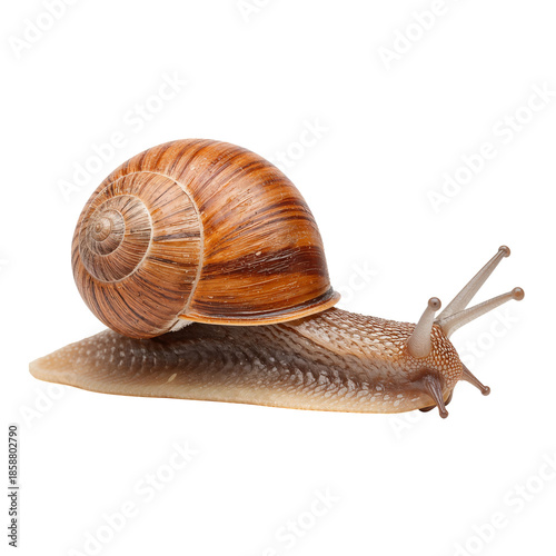 Giant Snail Crawling on a Flat Surface in a Bright Indoor Space During Daylig...