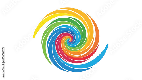 Colorful swirling vortex with vibrant hues
