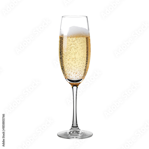 Sparkling Drink Served in a Clear Glass on a Table With Ice and Bubbles in a ...