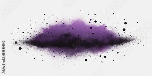 A grunge black ink splat background featuring a watercolor paint splash texture and artistic liquid spray stains on a dirty paper pattern illustration