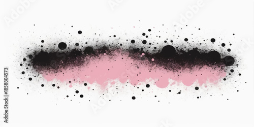 A macro illustration of red ink splat and paint splashes creates a liquid watercolor texture with grunge stains, artistic drops, and a spray of powder bubbles on a dirty design background