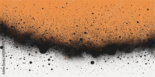 A macro close-up of water rain drops on a dirty old grunge metal window surface with a rusty gold textured paint pattern and brown paper backdrop