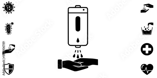 Hospital Hygiene Station Touchless Sanitizer Sign