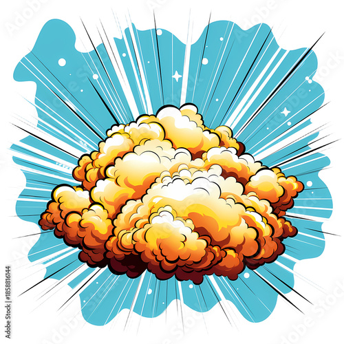 Vibrant Bursting Clouds and Explosions Vector