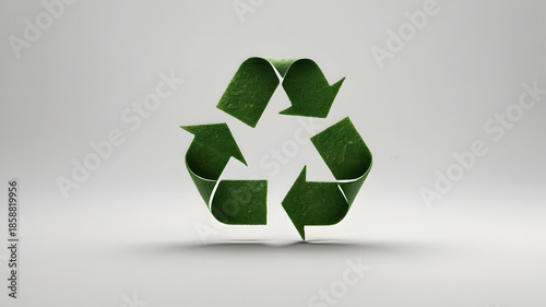 recycle symbol on green background