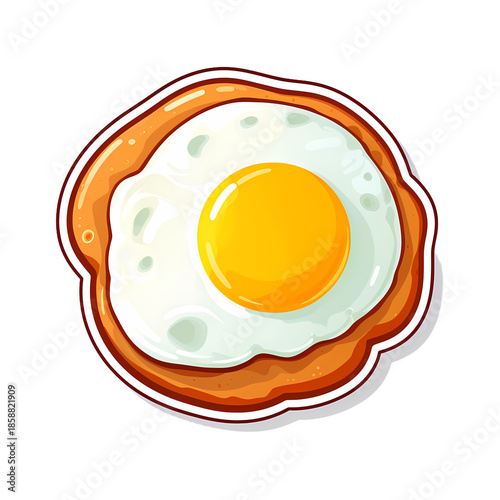 Egg Sticker Template: Illustration Stock Vector