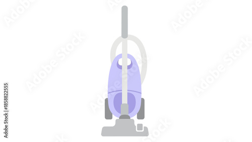Illustration of a purple vacuum cleaner on a white background.