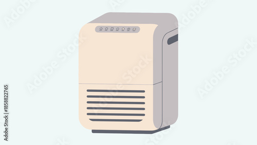 Illustration of a modern portable air conditioner on a white background.