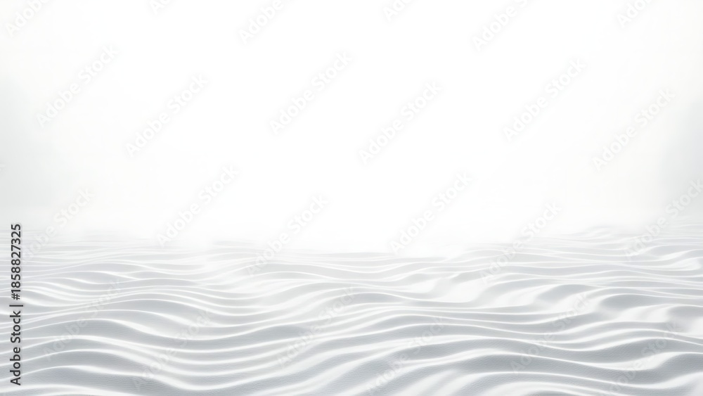 Obraz premium Serene white sandy beach with gentle ripples