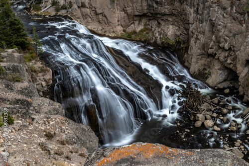 waterfall in the mountains