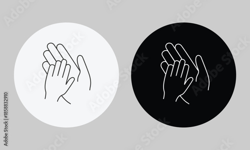 Adult and Child Hands Together Connection Icon, Minimalist Line Art Vector for Child Protection, Parental Care, Adoption, Pediatric Support, and Family Safety Awareness Symbol