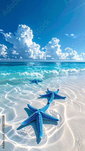 beach with sea and sky wallpaper background