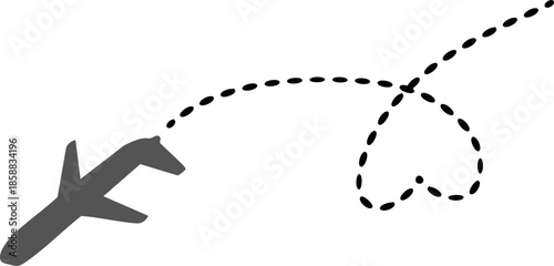 Airplane Plane routes line set. Planes dotted flight pathway. Plane paths. Aircraft tracking, planes, travel, map pins, location pins .start point line trace and plane routes. Airplane flight path.