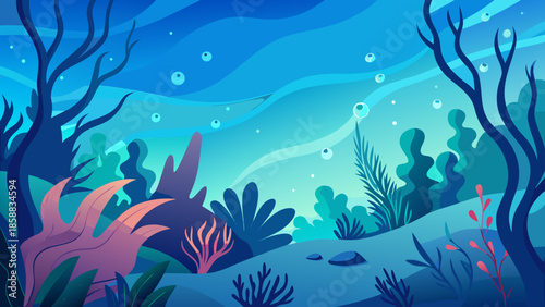 underwater background with fishes
