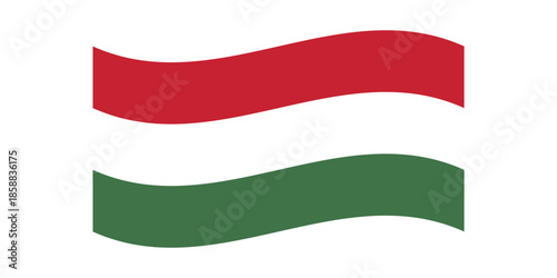 Flag of Hungary. Hungarian national symbol in official colors. Template icon. Abstract vector background.